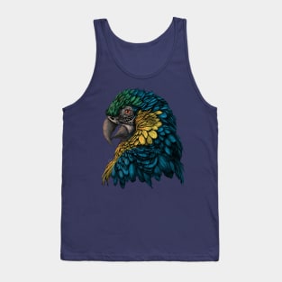 Blue and Gold Macaw Tank Top